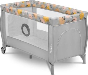 Lionelo - Портативно детско креватче STEFI PLUS, розово и жълто