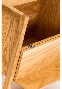 Шкаф за вино от дъбова дървесина в естествен цвят 59x60 cm NewEst - Woodman