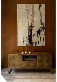 ТВ масичка от мангово дърво в златисто 40x60 cm Volan - Dutchbone