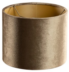Кадифена абажура бронз със златно вътрешно покритие 18/18/14