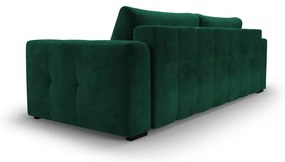 Разтегателен диван от зелено кадифе Luca - Milo Casa