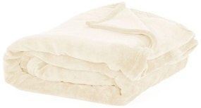 Бежово одеяло от микроплюш , 220 x 240 cm - Tiseco Home Studio