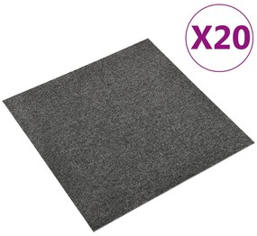 Sonata Килимни плочки за под, 20 бр, 5 м², 50x50 см, антрацит