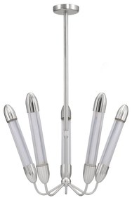 Стоманено висящо осветително тяло в сребрист цвят със стъклен абажур ø 69 cm Lemon Squeeze – UMAGE