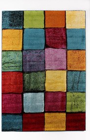 Килим за антре (100 x 300) Renkli Kare Многоцветен
