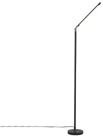 Модерна подова лампа черна с LED с сензорен димер - Berdien