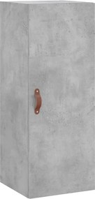 828832 vidaXL Стенен шкаф бетонно сив 34,5x34x90 см