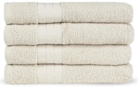 Бежови памучни кърпи в комплект от 4 бр. от тери 50x100 cm – Good Morning