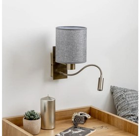 Brilagi - LED Аплик NUBILA 1xE27/25W/230V + LED/3W месинг/сив