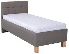 Тапицирано легло с място за съхранение без матрак MARIA ONE 90x200 см таупе