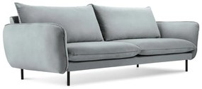 Светлосив диван от кадифе , 230 см Vienna - Cosmopolitan Design
