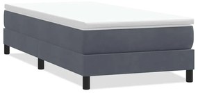 3315850 vidaXL Box Spring Легло без матрак Тъмно сиво 80x220 cm Кадифе