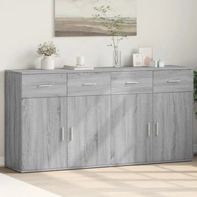 3276621 vidaXL Сайдборди, 2 бр, сив сонома, 79x38x80 см, инженерно дърво