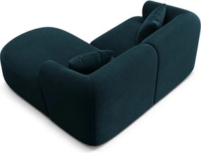 Кадифен ъглов диван в петролен цвят (десен ъгъл) Campi – Cosmopolitan Design