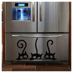 Стикер за стена Funny Cats Trio, 20 x 35 cm - Ambiance