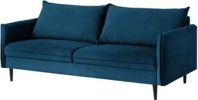 Тъмносин кадифен диван 203 cm Juli – Ropez