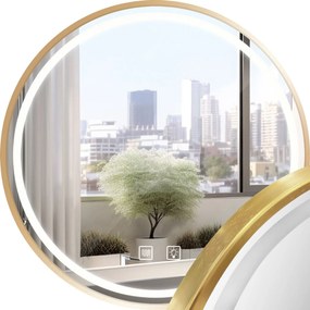Огледало LED 80cm MMJ BRUSH GOLD