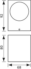 Фасадно осветително тяло PORTO, черен, 1xGU10