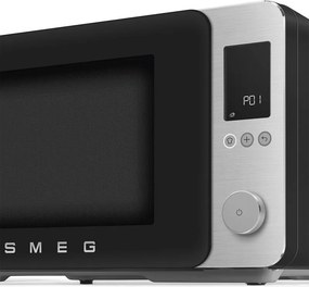 Комбинирана микровълнова фурна с горещ въздух SMEG Collezione MOC02BLMEU, 900W, 27 л, 25 програми, Плавно затваряне, Индивидуални настройки, Черен мат