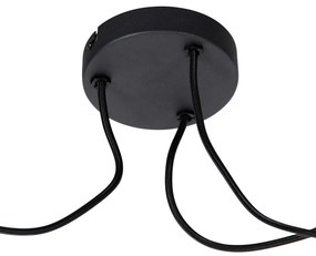 Интелигентна висяща лампа черна 3 светлини вкл. WiFi G95 - Cava