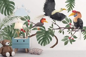 Стикер за стена за деца джунгла птици 100 x 200 cm