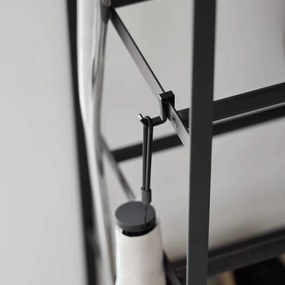 Черен метален стелаж за обувки 90,5x87x26 cm Tower – YAMAZAKI