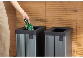 Сиво кошче за боклук за рециклиране от рециклирана пластмаса 54 l Verto Recycle – Curver