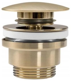 REA-A8585 - Слив за мивка CLICK-CLACK Ø 6,4 см, четкано златно покритие