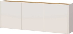 Кремаво висящо шкафче с дъбов декор 138x52x25 cm Libbiano – Germania