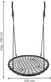Градинска люлка, щъркелово гнездо 100 см с товароносимост 150 кг