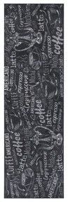 Черен килим 50x150 cm Wild Coffee Board - Hanse Home