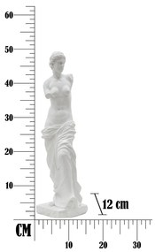 Бяла декоративна фигурка Statua Woman - Mauro Ferretti