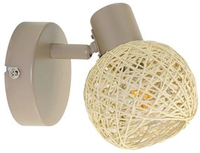 Стенно спот осветително тяло DEX 1xE14/10W/230V бежово/кремаво