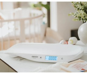 Бебешка везна Camry CR 8185, До 20 кг, LCD дисплей, Функция HOLD, ТАРА, Автоматично изключване, Бял