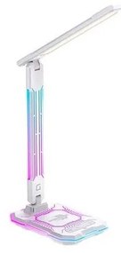 LED RGB регулируема зареждаща настолна лампа, LED 7,5W, 5V, 2700-5300K, бяла