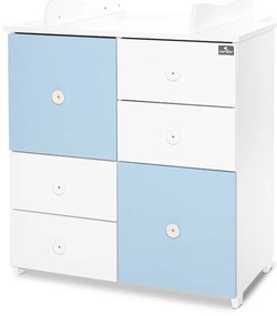 LORELLI Classic Шкаф с повивалник БЯЛО/ BABY BLUE