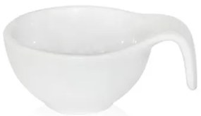 Horecano - Порцеланова сосиера с дръжка кръгла BASICS-(H022)