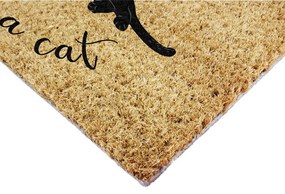 Изтривалка от кокосови влакна 60x90 cm Life Is Better With a Cat – Artsy Doormats