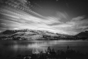 Фототапет – Вечерно черно-бяло езеро