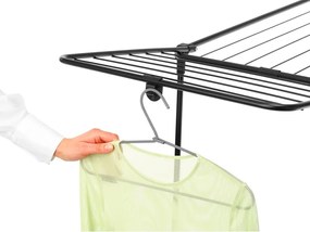 Матово черна сушилня за дрехи 22 m HangOn Too – Brabantia