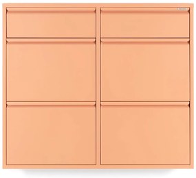 Метална накланяща се стойка за обувки в цвят сьомга 98x86x15 cm Billy – Spinder Design