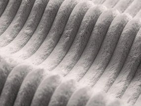 Светлосиво двойно легло 200x200 cm тапицирано с място за съхранение с включена подматрачна рамка Martina – Micadoni