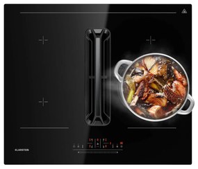 Klarstein AirJet 60 Down Air System, индукционна печка + DownAir-абсорбатор 10 000 W, 600 м³/ч, Boost