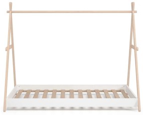 Детско легло от бяло/естествено борово дърво 90x200 cm Trufa - Marckeric