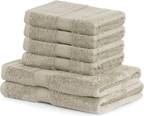 Комплект от 2 бежови кърпи за баня и 4 кърпи Bamby Beige - DecoKing