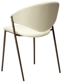 Трапезен стол от имитация на кожа в цвят слонова кост Zone – DAN-FORM Denmark