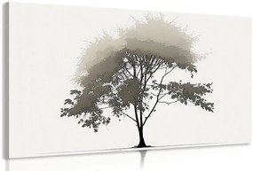 Картина на платно – Минималистично широколистно дърво