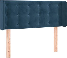 3119236 vidaXL Горна табла за легло, тъмносиня, 83x16x78/88 см, кадифе