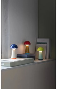 Жълта и светлосиня LED затъмняваща се настолна лампа (височина 18 cm) Bobbi – Remember