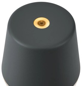 Настолна лампа тъмно сива вкл. LED IP65 акумулаторна със станция за зареждане - Bass